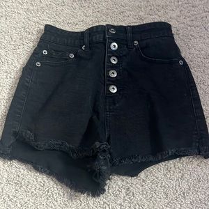 black jean shorts; brand: Jack by BB Dakota